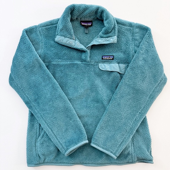 Patagonia Jackets & Blazers - Patagonia Re-Tool Half-Snap Pullover Fleece Teal Medium EUC
